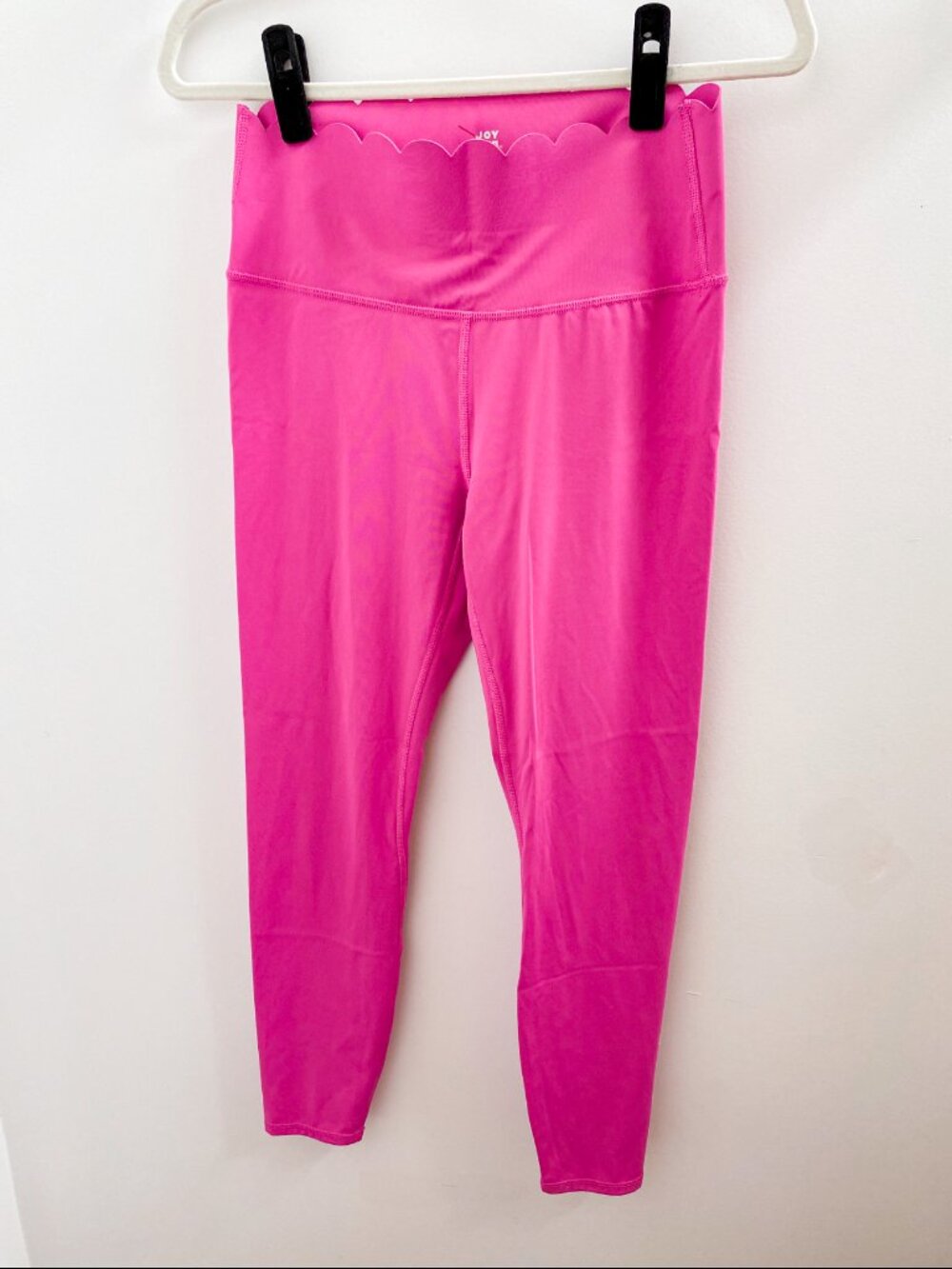 Joy Lab Pink Scalloped High Waist Leggings - Size Medium